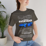 Blue Hypercar Blueprint Unisex Heavy Cotton Tee High Performance Streetwear Design for Car Enthusiasts Racers and Speed Lovers