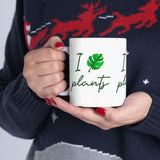 I Love Plants Ceramic Mug Coffee Cup Botanical Leaf Design Gardening Nature Lover Eco Friendly Sustainable Plant Parent Gift For Gardeners And Green Living