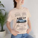 Silver Grand Tourer Coupe Artwork Unisex Heavy Cotton Tee High Performance Inspired Streetwear Graphic Shirt For Car Lovers And Modern Automotive Art Fans
