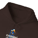 Cosmic Catalyst Unisex Heavy Blend Hooded Sweatshirt Futuristic Sci Fi Space Astronaut Graphic Hoodie Cyberpunk Streetwear Bold Galaxy Design Alpha Mindset Fashion