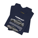 Japanese Performance Skyline Style Coupe Unisex Streetwear Tee High Speed Racing Car Graphic Shirt JDM Culture Drift Inspired Automotive Art Design Urban Fashion For Car Lovers