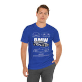 Blue Track Ready Performance Coupe Artwork Unisex Heavy Cotton Tee High Speed Racing Inspired Streetwear Graphic Shirt For Car Enthusiasts And Motorsport Art Fans