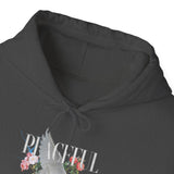 Peaceful Dove Floral Hoodie Comfortable Unisex Sweatshirt Motivational Streetwear Bold Graphic Design Symbol of Peace Perfect Gift for Friends Birthdays Cozy Days Casual Wear