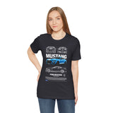 Blue Apex Muscle Coupe Blueprint Art Unisex Heavy Cotton Tee Powerful Street Machine Graphic Shirt for Car Lovers and Collectors