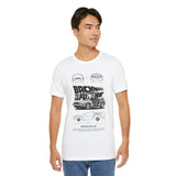 Futuristic Retro Sci Fi Time Travel Car Blueprint Art Unisex Heavy Cotton Tee Premium Streetwear For Vintage Car Lovers Collectors And Enthusiasts