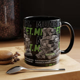 Money Mindset Accent Coffee Mug 11oz 15oz Motivational Hustle Grind Wealth Entrepreneur Graphic Ceramic Mug Bold Streetwear Inspired Success Lifestyle Cup
