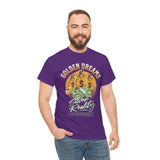 Golden Dreams Silver Reality Money Graphic Unisex Heavy Cotton Tee Bold Hustler Cash Bag Dollar Streetwear Motivational T Shirt