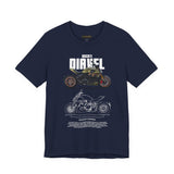 Ducati Inspired Power Cruiser Motorcycle Graphic Unisex Heavy Cotton Tee Premium Streetwear T Shirt for Riders Bikers Enthusiasts and Everyday Wear