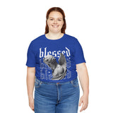 Blessed Angel Statue Graphic Unisex Jersey Short Sleeve Tee Gothic Streetwear Aesthetic Spiritual Bold Artistic Fashion T Shirt