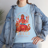 Goddess The Mother Durga T Shirt Divine Shakti Devi Maa Graphic Tee Navratri Durga Puja Festival Wear Hindu Spiritual Devotional Unisex Cotton Casual Streetwear Gift For Devotees