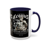 Cronus The Dark Sovereign Accent Coffee Mug 11oz 15oz Greek Mythology Statue Graphic Gothic Streetwear Bold Artistic Ceramic Cup