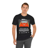 Legendary Orange Street Machine Rear View Unisex Heavy Cotton Tee Powerful JDM Inspired Car Art Graphic Shirt for Collectors and Gearheads