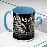Cronus The Dark Sovereign Accent Coffee Mug 11oz 15oz Greek Mythology Statue Graphic Gothic Streetwear Bold Artistic Ceramic Cup