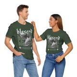 Blessed Angel Statue Graphic Unisex Jersey Short Sleeve Tee Gothic Streetwear Aesthetic Spiritual Bold Artistic Fashion T Shirt