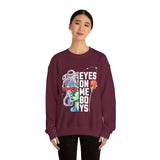 Eyes On Me Boys Medusa Crewneck Comfortable Unisex Heavy Blend Sweatshirt Mythological Streetwear Bold Empowerment Design for Self Expression Perfect Gift for Friends Birthdays Cozy Days Casual Wear