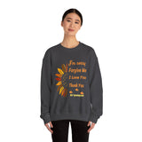 Unisex Ho’oponopono Sunflower Crewneck Sweatshirt Heavy Blend Pullover Healing Affirmation Spiritual Gratitude Mindfulness Positive Energy Apparel