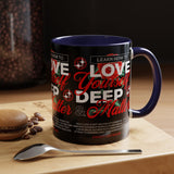 Love Yourself Deep Accent Coffee Mug 11oz 15oz Self Love Motivational Quote Cup Rose Graphic Positive Affirmation Daily Inspiration Empowerment Gift Mug