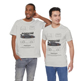 Ultra Sleek Performance Sports Coupe Blueprint Art Unisex Heavy Cotton Tee for Car Lovers and Streetwear Fans