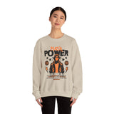 Mask Power Anonymous Strength Graphic Unisex Heavy Blend Crewneck Sweatshirt Bold Urban Hacker Inspired Streetwear Empowerment Pullover