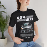 Dual Turbo Street Machine Graphic Unisex Heavy Cotton Tee High Performance Racing Car Split Design Shirt for Speed Lovers