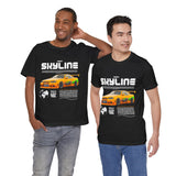 JDM Street Racing Legend Skyline R34 Inspired Supra MK4 Style Unisex Graphic Tee Japanese Drift Car Culture Motorsport Streetwear Shirt