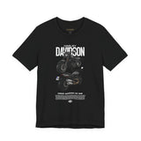 Harley Davidson Fat Bob Inspired Cruiser Motorcycle Graphic Unisex Heavy Cotton Tee Premium Biker Streetwear T Shirt for Riders Enthusiasts Everyday Wear