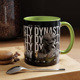 Dynasty Accent Coffee Mug 11oz 15oz Black Ceramic Mug with Roman Statue Bust and Butterfly Artwork for History Lovers and Modern Art Fans