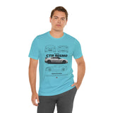 Silver Performance Coupe Artwork Unisex Heavy Cotton Tee High Speed Inspired Streetwear Graphic Shirt For Car Enthusiasts And Urban Lifestyle Fans