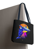 Ballena Cosmic Whale Art Eco Tote Bag Vibrant Geometric Ocean Design Durable Canvas Reusable Shopping Bag Premium Artistic Streetwear Accessory Perfect Gift for Nature Lovers Dreamers and Creative Thinkers