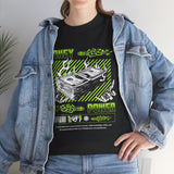 Money Power Unisex Heavy Cotton Tee Bold Dollar Stack Graphic Neon Green Streetwear Aesthetic Hustle Mindset Motivational T Shirt