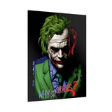 The Jocker Why So Serious Within Glossy Poster Emotional Gothic Wall Art Bold Psychological Design for Dark Aesthetic Lovers, Art Collectors, and Fearless Creatives