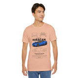 Exotic Blue Supercar Roadster Blueprint Art Unisex Heavy Cotton Tee Premium Streetwear Car Enthusiast Gift Performance Inspired Design Shirt