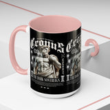 Cronus The Dark Sovereign Accent Coffee Mug 11oz 15oz Greek Mythology Statue Graphic Gothic Streetwear Bold Artistic Ceramic Cup
