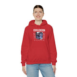 Civilization Eye Of Memory Graphic Unisex Heavy Blend Hooded Sweatshirt Futuristic Visionary Streetwear Abstract Blue Eye Gothic Hoodie