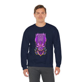 Bills Samurai Unisex Heavy Blend Crewneck Sweatshirt Futuristic Neon Japanese Warrior Design Bold Cyberpunk Streetwear Aesthetic Artistic Fleece Wearable Art for Creators Dreamers and Anime Lovers