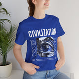 Civilization Eye Of Memory Graphic Unisex Jersey Short Sleeve Tee Futuristic Visionary Streetwear Bold Abstract Blue Eye T Shirt