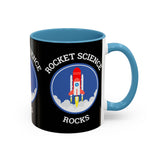 Rocket Science Rocks Accent Coffee Mug 11oz 15oz Space Lover Science Gift Black White Two Tone Ceramic Cup