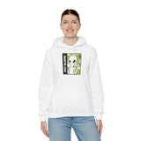 Not Alone Alien Unisex Hoodie UFO Graphic Pullover Sweatshirt Cartoon Extraterrestrial Sci Fi Space Themed Conspiracy Inspired Paranormal Streetwear