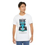 Blue Formula Race Car Graphic Unisex Heavy Cotton Tee High Speed Streetwear for Motorsport Fans and Racing Lifestyle Enthusiasts