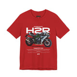 Kawasaki Ninja H2R Inspired Hyperbike Graphic Unisex Heavy Cotton Tee Streetwear Racing Style Motorcycle Art Shirt for Speed Lovers and Track Enthusiasts
