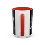 Space Galaxy Accent Coffee Mug 11oz 15oz Astronaut Spacecraft Earth Black Two Tone Ceramic Cup Gift for Space Lovers