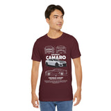 Camaro American Muscle Power Coupe Illustration Unisex Heavy Cotton Tee Premium Streetwear Graphic for Gearheads and Car Enthusiasts