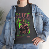 Ruler of the Sea Poseidon Unisex Heavy Cotton Tee Greek Mythology Statue Graphic Gothic Streetwear Bold Artistic Fashion T Shirt