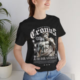 Cronus The Dark Sovereign Unisex Jersey Short Sleeve Tee Greek Mythology Statue Graphic Streetwear Gothic Bold Artistic Fashion T Shirt