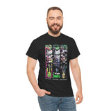 Three Chaos Faces Graphic T Shirt Dark Clown Villain Comic Style Streetwear Unisex Oversized Aesthetic Statement Tee