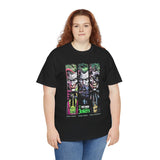 Three Chaos Faces Graphic T Shirt Dark Clown Villain Comic Style Streetwear Unisex Oversized Aesthetic Statement Tee