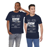 Blue Track Ready Performance Coupe Artwork Unisex Heavy Cotton Tee High Speed Racing Inspired Streetwear Graphic Shirt For Car Enthusiasts And Motorsport Art Fans