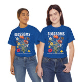 Blossoms Floral Graphic Unisex Heavy Cotton Tee Comfortable Streetwear Timeless Charm Motivational Nature Inspired T Shirt Perfect Gift for Garden Lovers Friends Birthdays Casual Everyday Wear