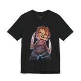 Chucky Horror Unisex Heavy Cotton Tee Scary Killer Doll Graphic Shirt Retro Halloween Streetwear Creepy Movie Art Design Perfect For Horror Fans Festivals And Costume Lovers