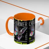 The Charmer Butterfly Accent Coffee Mug 11oz 15oz Black Two Tone Ceramic Cup Aesthetic Iridescent Butterfly Design Gift for Coffee Lovers